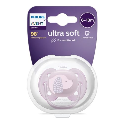 Philips AVENT SCF092/05 Játszócumi Ultrasoft Premium 6-18hó lila, 1 db