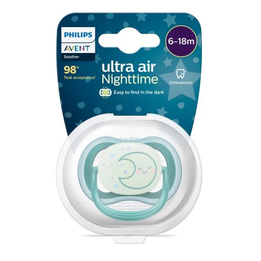 Philips AVENT SCF377/02 Játszócumi Ultra air éjszakai 6-18hó, 1db