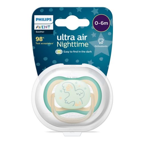 Philips AVENT SCF377/01 Játszócumi Ultra air éjszakai 0-6hó, 1db