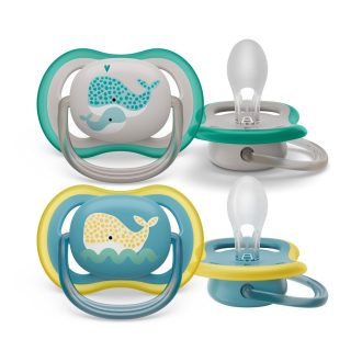   Philips AVENT SCF349/24 Játszócumi Ultra air mintás 18hó+ (bálna) 2db