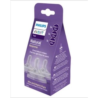   Philips AVENT SCY960/03 Natural Response etetőcumi  mix 1hó+,3hó+,6hó+, 3 db