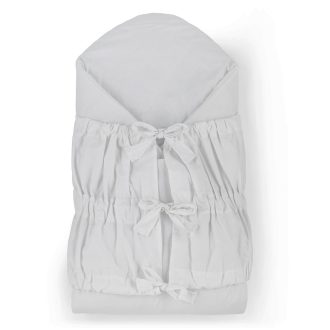   PETITE&MARS Megkötős pólya Nurse tömör kókusz betéttel Light Grey 75x75 cm