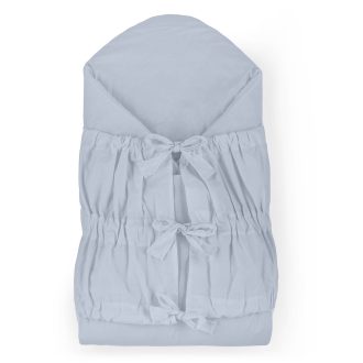   PETITE&MARS Megkötős pólya Nurse tömör kókusz betéttel Dusty Blue 75x75 cm