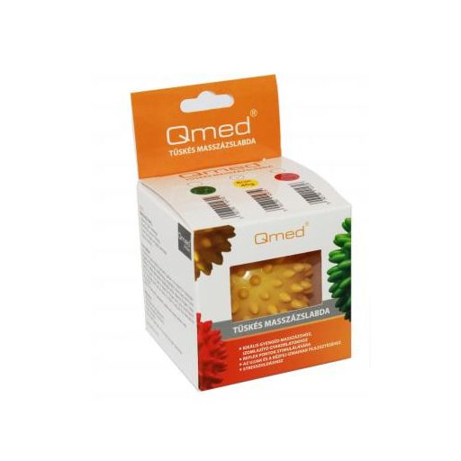 QMED Tüskés masszázslabda 8cm (sárga)