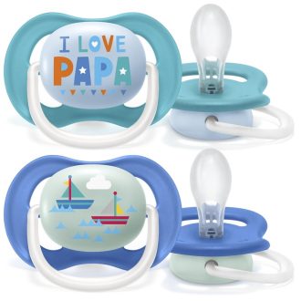   Philips AVENT SCF080/03 Ultra air játszócumi Text 6-18 hó fiús 2 db