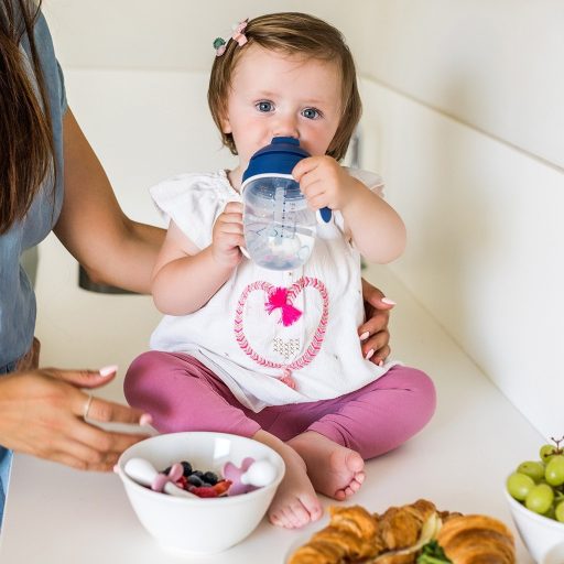 BABYONO Kanál és villa tokkal rózsaszín 12h+