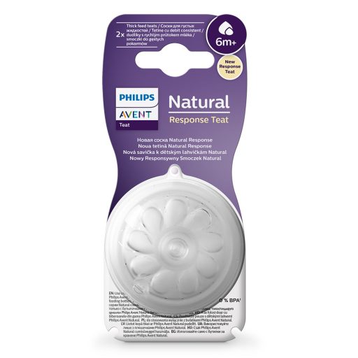 Philips AVENT Natural Response 6 etetőcumisüveg 6m+, 2 db
