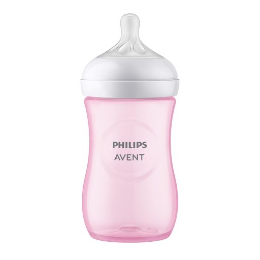 Philips AVENT Natural Response cumisüveg 260 ml, 1 hónapos kortól, rózsaszín