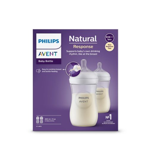 Philips AVENT SCY903/02 Natural Response cumisüveg 260 ml, 1hó+ 2 db