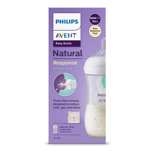 Philips AVENT Natural Response cumisüveg AirFree szeleppel 260 ml, 1m+, medve