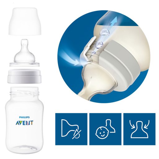 Philips AVENT SCY763/02 Etetőcumi Anti-colic közepes átfolyás 3hó+ 2 db