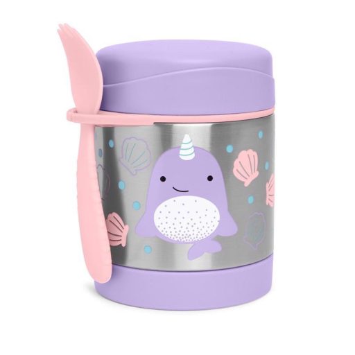 SKIP HOP Zoo Ételtermosz kanál/villával Narvál 325 ml, 3év+