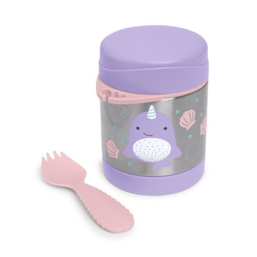 SKIP HOP Zoo Ételtermosz kanál/villával Narvál 325 ml, 3év+