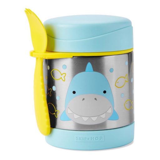 SKIP HOP Zoo Termosz ételhez kanállal/villával Cápa 325 ml, 3év+
