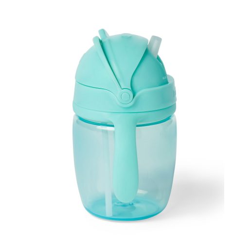 SKIP HOP 5 darabos étkezési készlet pohárral Easy-Feed Mealtime Set Teal/Grey 6m+