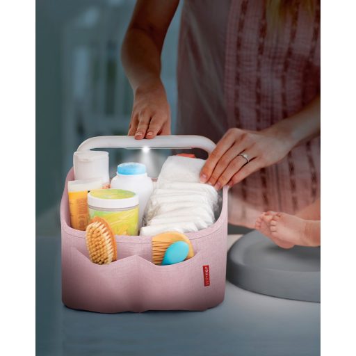 SKIP HOP Világítással ellátott higiéniai szükségletek szervezője Pink
