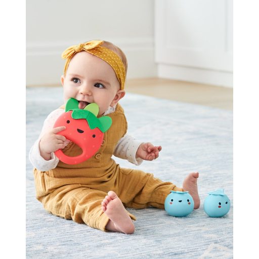 SKIP HOP Chrastítko Farmstand Berry Cute Band szett 3 db, 3m+
