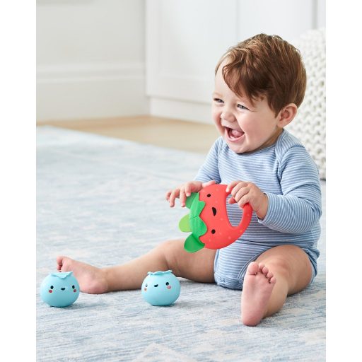 SKIP HOP Chrastítko Farmstand Berry Cute Band szett 3 db, 3m+