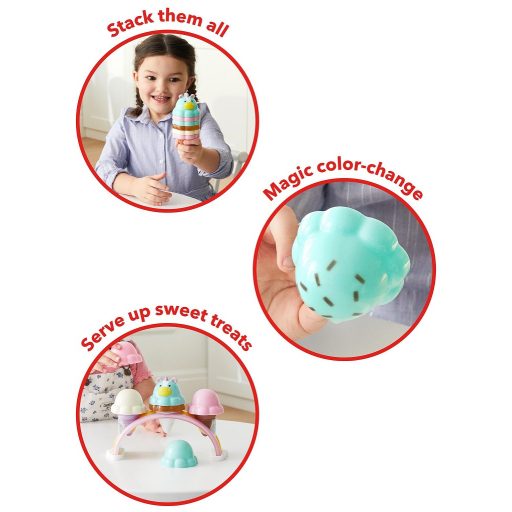 SKIP HOP Zoo Jégkrémes halmozható készlet változó színekkel Sweet Scoops 2év+