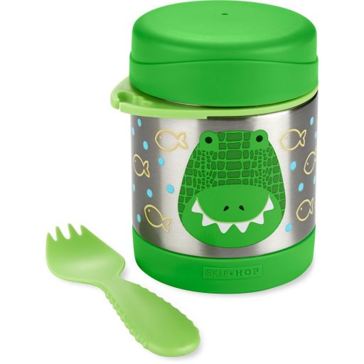 SKIP HOP Zoo Ételtermosz kanál/villával Krokodil 325 ml, 3év+