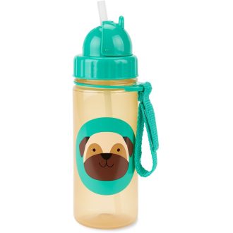   SKIP HOP Zoo Pohár szívószállal PP PVC és BPA mentes Mopsz 12h+