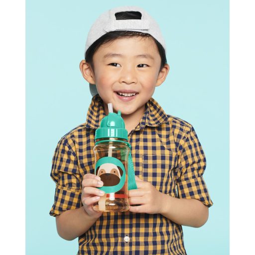 SKIP HOP Zoo Pohár szívószállal PP PVC és BPA mentes Mopsz 12h+