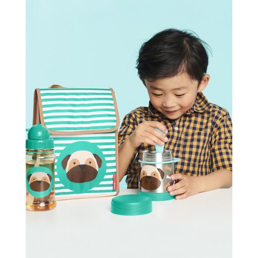 SKIP HOP Zoo Pohár szívószállal PP PVC és BPA mentes Mopsz 12h+