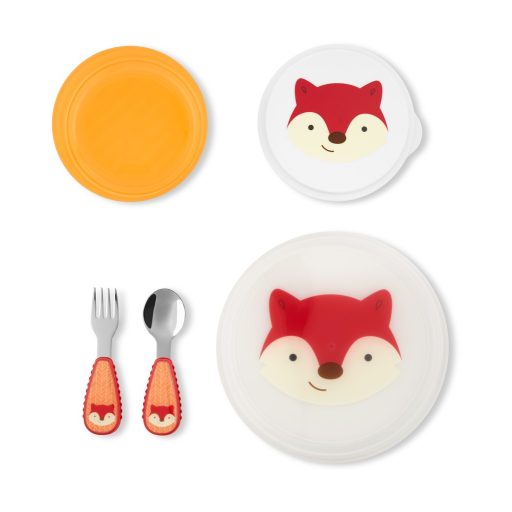 SKIP HOP Zoo Set étkezőszett 5 db-os Róka 12 hó+