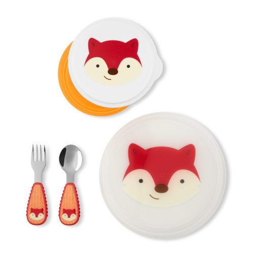 SKIP HOP Zoo Set étkezőszett 5 db-os Róka 12 hó+