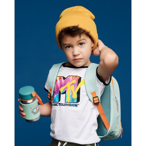 SKIP HOP Spark Style Vízszívószálas rozsdamentes acél palack Robot 12m+