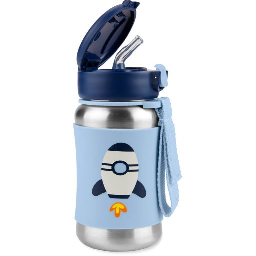 SKIP HOP Spark Style Rozsdamentes acél szívószálas vízüveg Rakéta 12m+