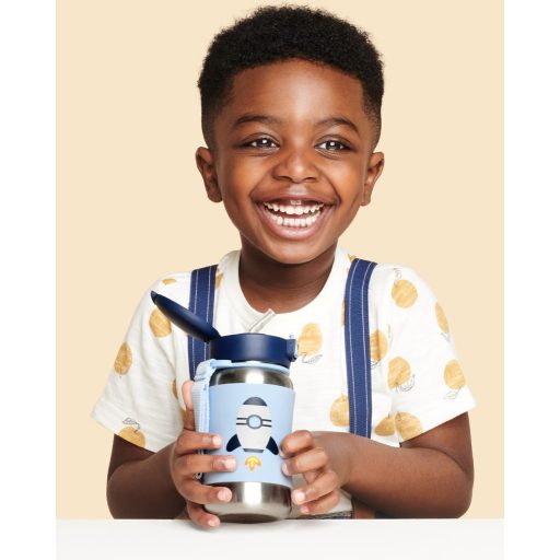 SKIP HOP Spark Style Rozsdamentes acél szívószálas vízüveg Rakéta 12m+