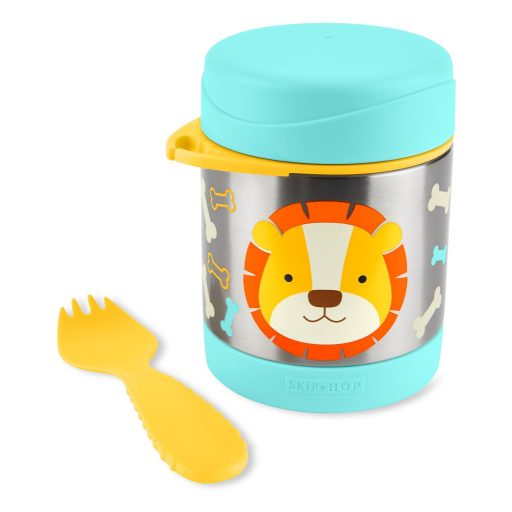 SKIP HOP Zoo Termosz ételhez kanállal/villával Oroszlán 325 ml, 3év+