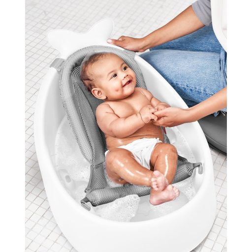 SKIP HOP  3 fázisú babafürdető fürdőkád ergonomikus betéttel, fehér