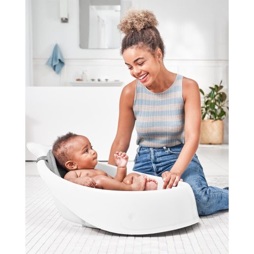 SKIP HOP  3 fázisú babafürdető fürdőkád ergonomikus betéttel, fehér