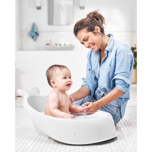 SKIP HOP  3 fázisú babafürdető fürdőkád ergonomikus betéttel, fehér