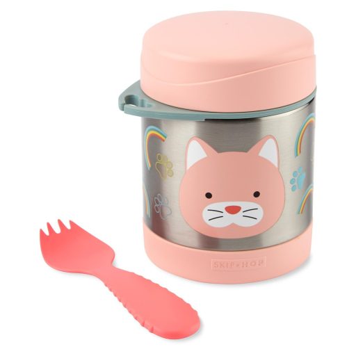 SKIP HOP Zoo Ételtároló termosz kanállal/villával Macska 325 ml, 3 éves kortól