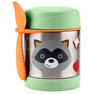   SKIP HOP Zoo Ételtermosz kanállal/villával Mosómedve 325 ml, 3 éves kortól