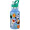 SKIP HOP Fľaša s nálepkami so slamkovým náustkom nerezová modrá 380 ml, 4r+