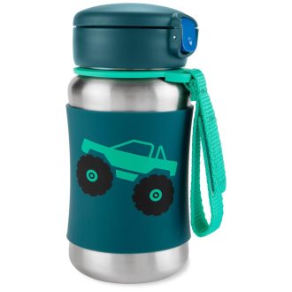   SKIP HOP Spark Style Rozsdamentes acél szívószálas vizespalack Monster Truck 12m+