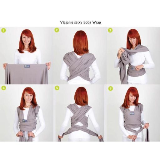 BOBA Babahordozó/kendő Wrap - Grey