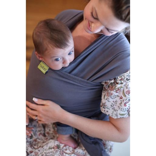 BOBA Babahordozó/kendő Wrap Organic - Dark Gray