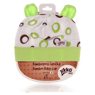 KIKKO Bambus gyermek sapka Bubbles méret 4 - lime