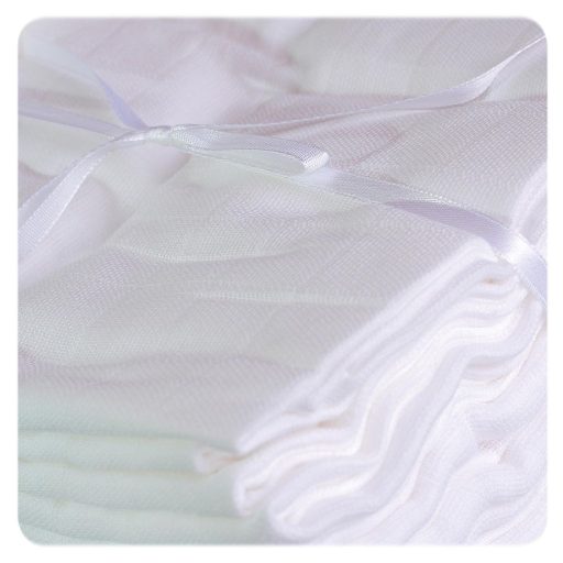 KIKKO Pelenkák pamutból készült nagy súlyú Lux 70x70 (10 db) – fehér