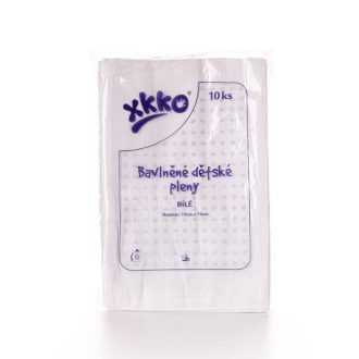KIKKO Pelenkák pamut Classic 70x70 cm, fehér 10 db