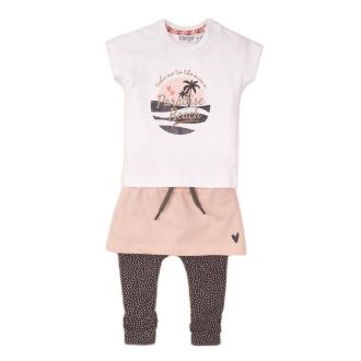   DIRKJE 3 részes szett szoknyával 68 White+Smokey Pink+Smokey Grey+aop