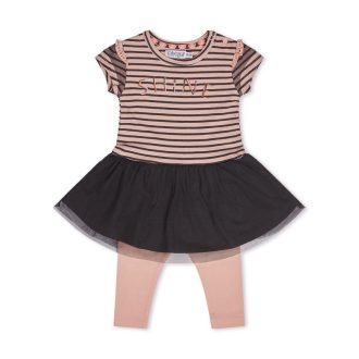 DIRKJE 2 részes ruhaszett 86 Smokey Pink+Smokey Grey