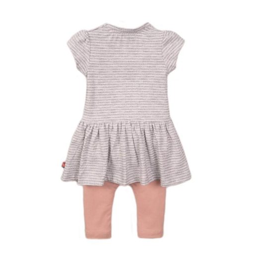 DIRKJE 2 részes szett 68 Grey Melange+Dusty Pink