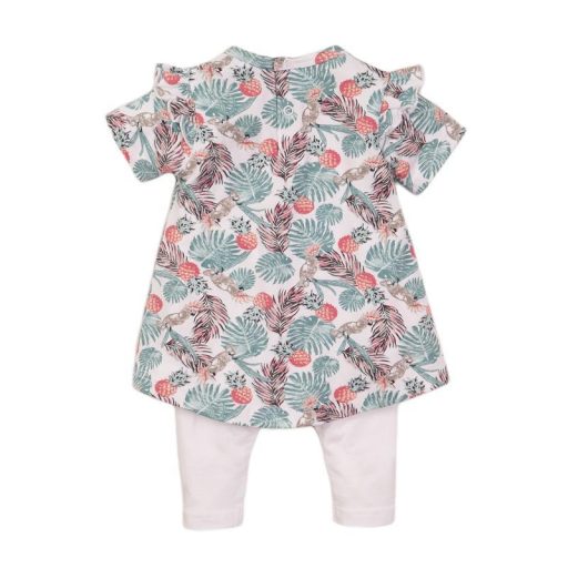 DIRKJE 2 részes ruha szett 68 White+Tropical Multicolor