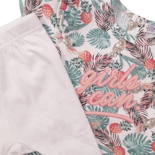 DIRKJE 2 részes ruhaszett 74 White+Tropical Multicolor